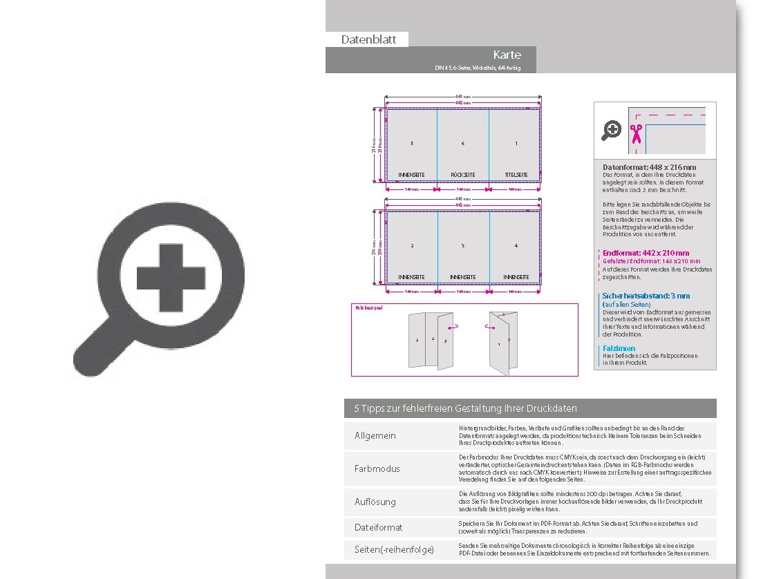 Product Bild einladungskarte__gefalzt_auf_din_a5__vertikaler_wickelfalz__6-seitig