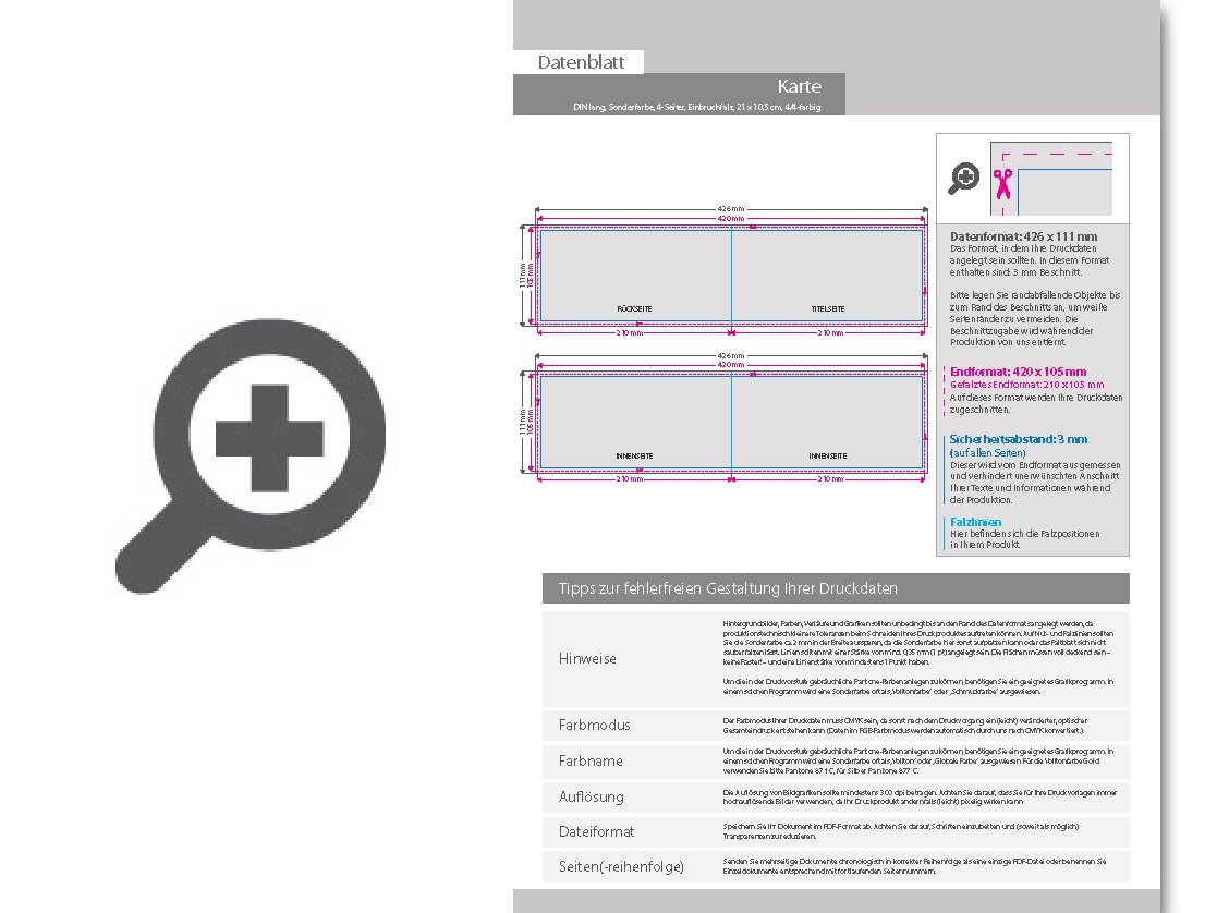 Product Bild einladungskarte_din_lang_quer_4-seiter_4_4_farbig_+_sonderfarbe_silber
